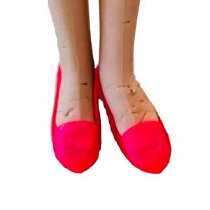 Vintage Mattel Teen Skipper Francie Shoes Neon Pink Jelly Translucent Flats